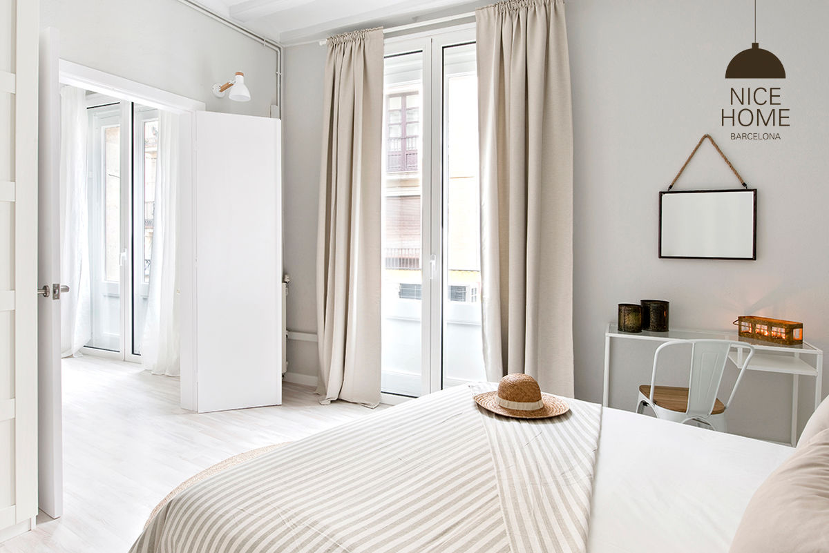 Un piso de Estilo Mediterráneo, espacios frescos y recién Remodelado, Nice home barcelona Nice home barcelona Bedroom