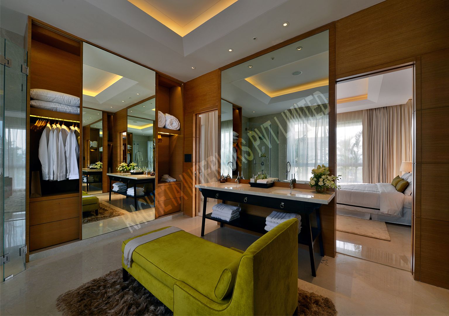 Residence at Pune, Racheta Interiors Pvt Limited Racheta Interiors Pvt Limited Closets de estilo moderno