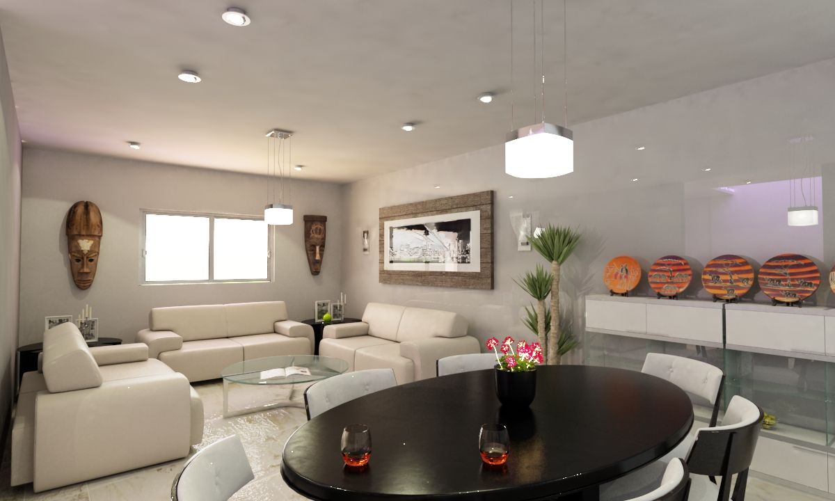 RESIDENCIA "MISIONES", OLLIN ARQUITECTURA OLLIN ARQUITECTURA Modern living room Wood-Plastic Composite