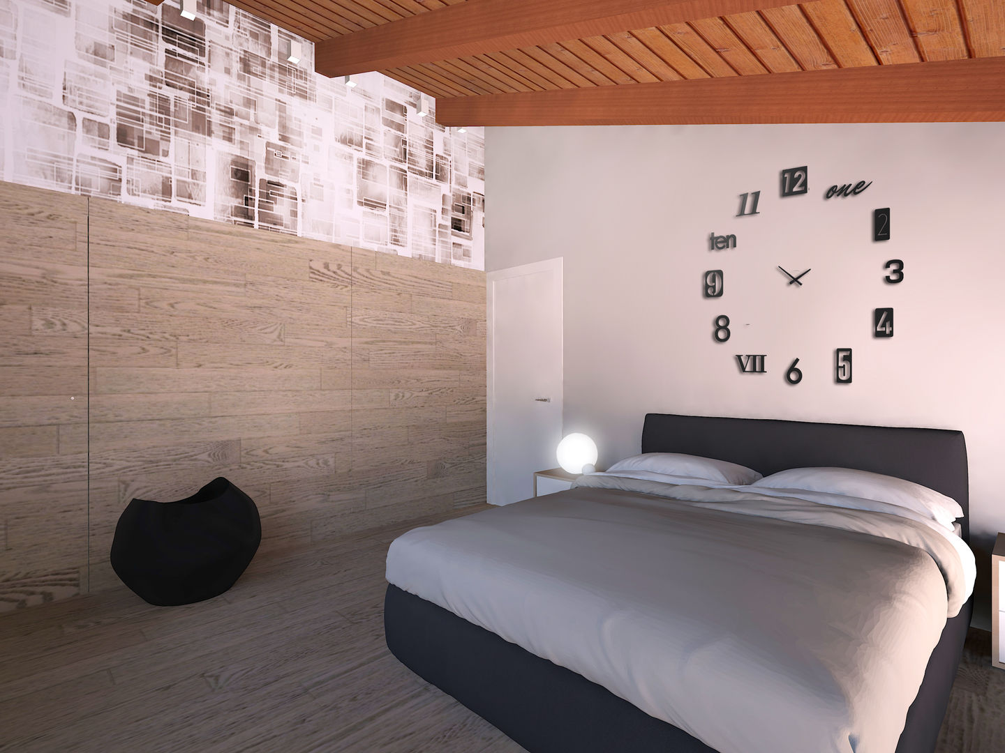 una casa moderna in campagna, Flavia Benigni Architetto Flavia Benigni Architetto Modern style bedroom