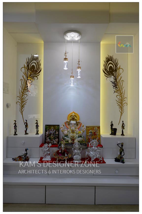 Flat interior design of Mr. Sanjay Agarwal, KAMS DESIGNER ZONE KAMS DESIGNER ZONE 클래식스타일 다이닝 룸