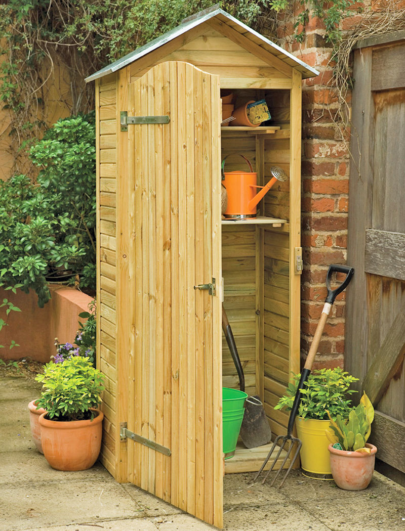 Tall Garden Store Wonkee Donkee Forest Garden Rustic style garage/shed Garages & sheds