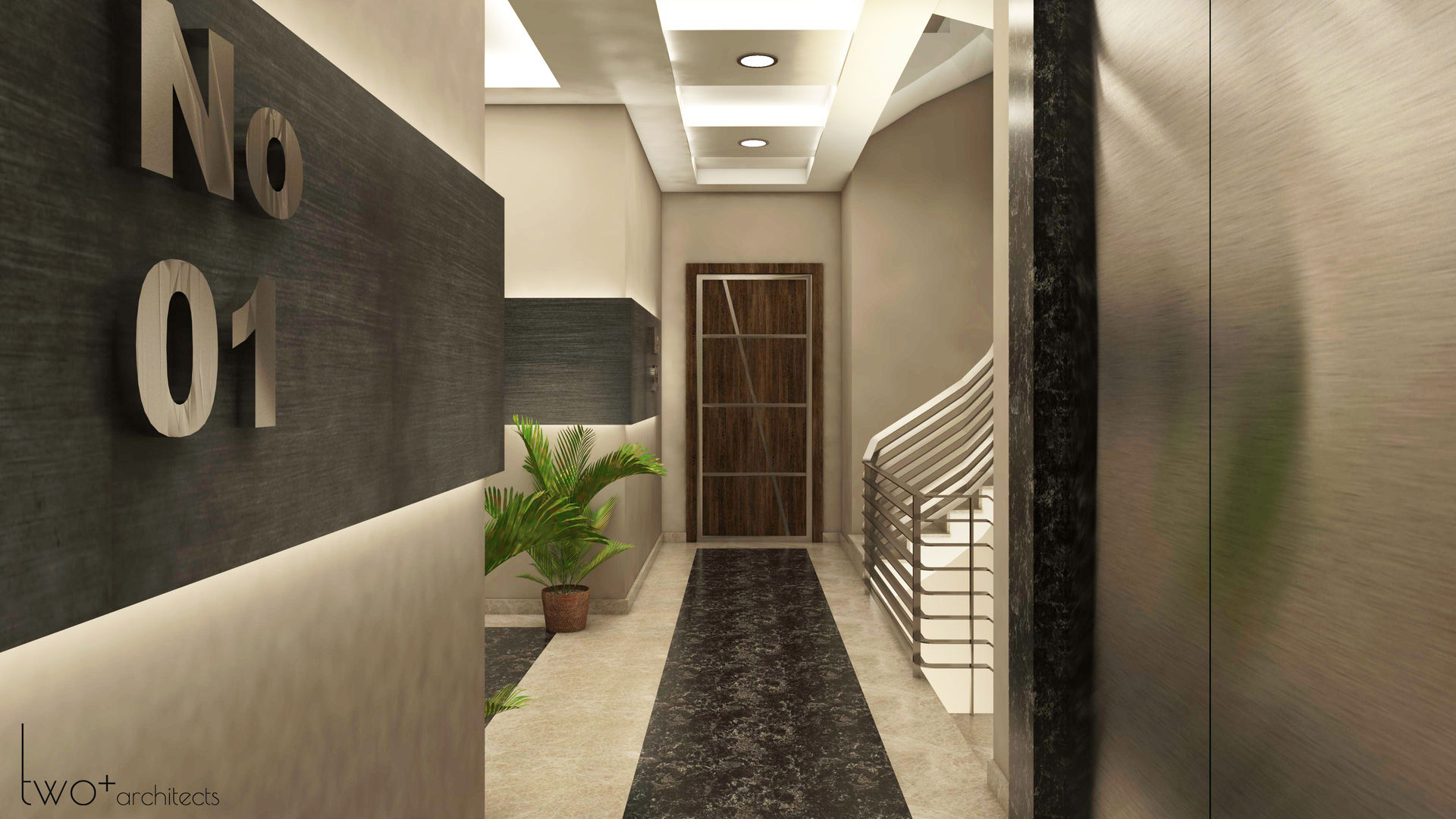 Florya Konut, Two+architects Two+architects Classic style corridor, hallway and stairs