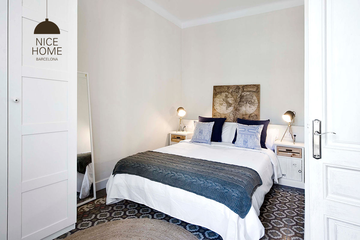 Proyecto Diputación, Nice home barcelona Nice home barcelona 地中海スタイルの 寝室