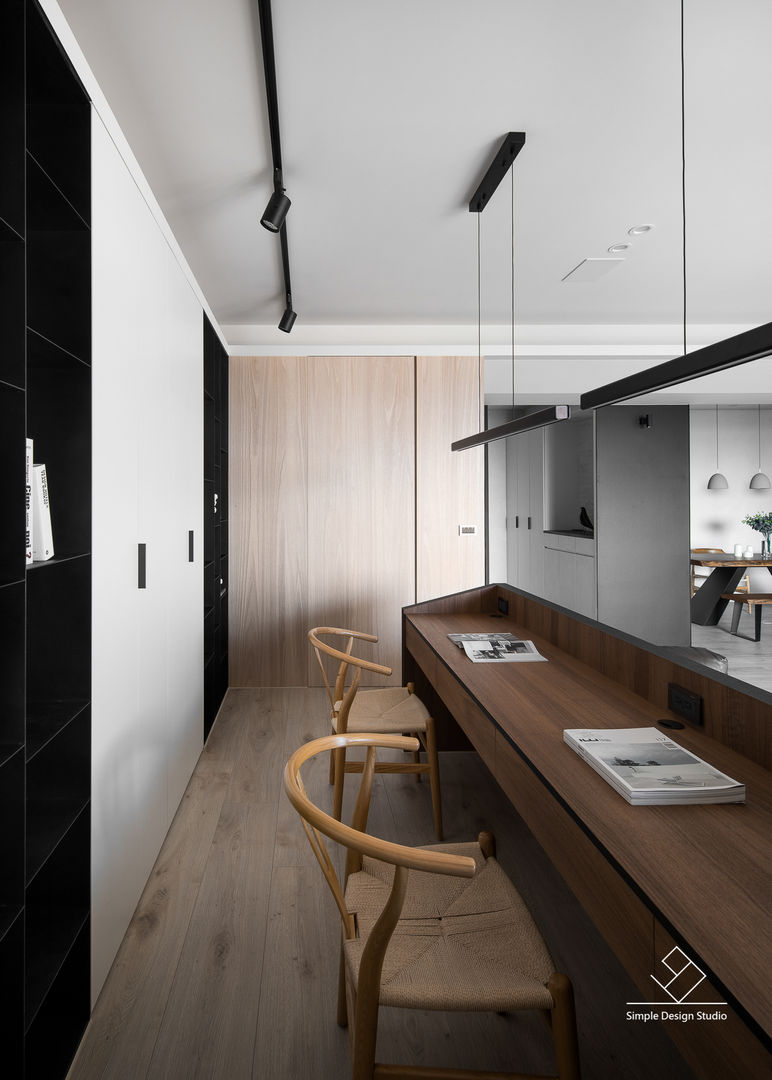 竹北-賦格律-解宅, 極簡室內設計 Simple Design Studio 極簡室內設計 Simple Design Studio Modern Çalışma Odası