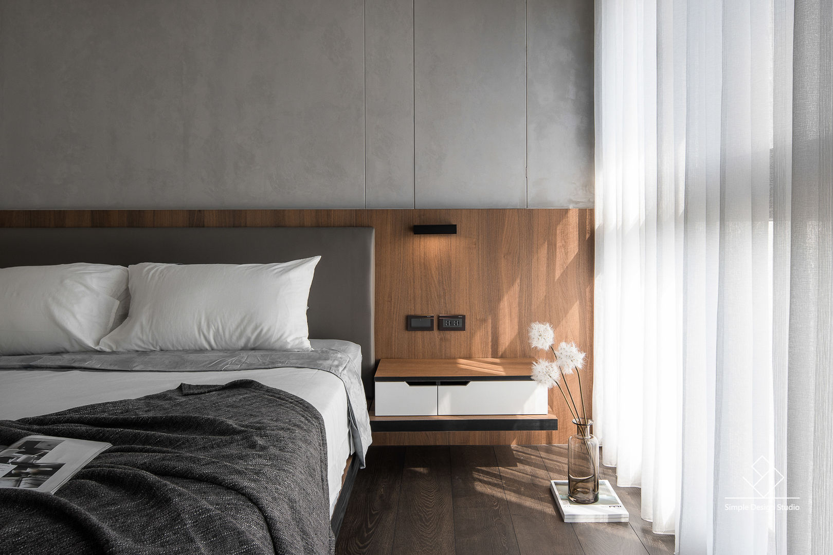 竹北-賦格律-解宅, 極簡室內設計 Simple Design Studio 極簡室內設計 Simple Design Studio Modern style bedroom