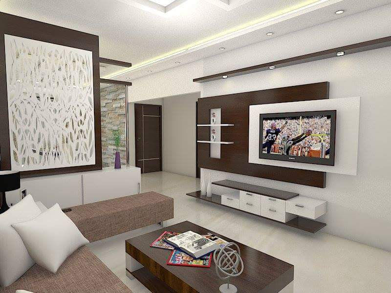 Modern Living Room Ideas homify Modern living room Plywood Modern living room,Tv units,Hyderabad