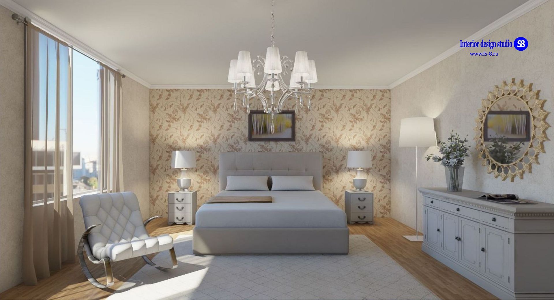 Bedroom, "Design studio S-8" 'Design studio S-8' غرفة نوم