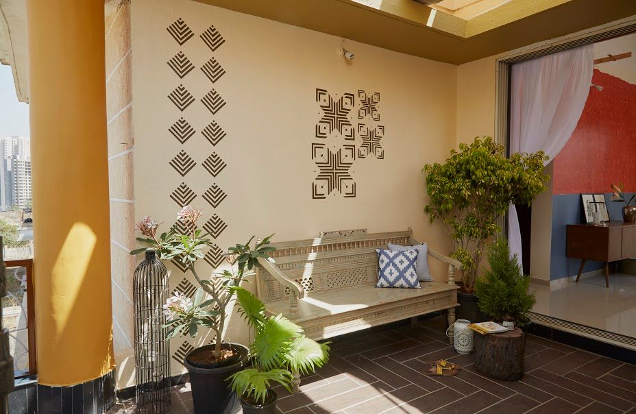 Tropical Spaces, Papersky Studio Papersky Studio Balcone, Veranda & Terrazza in stile tropicale