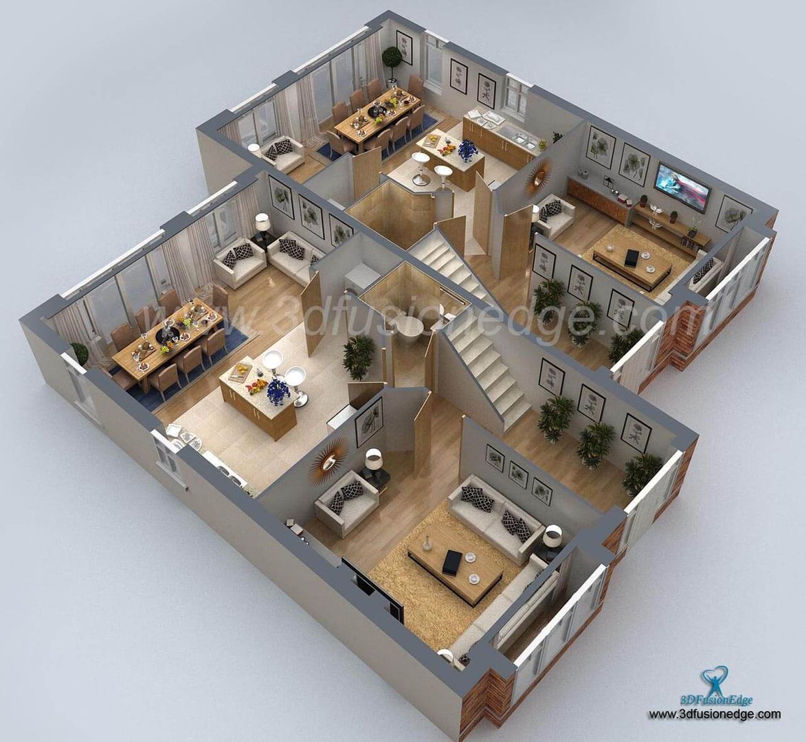 Advantages of 3d Floor Plan Rendering, 3DFUSIONEDGE 3DFUSIONEDGE مساحات تجارية محلات تجارية