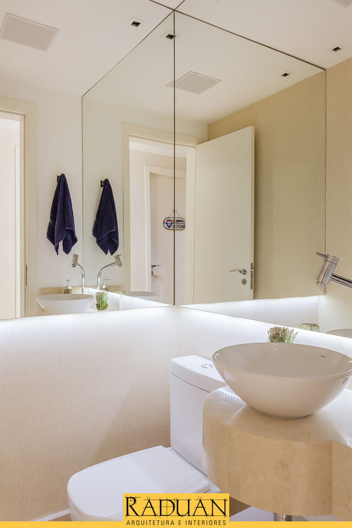 Lavabo Raduan Arquitetura e Interiores Banheiros modernos lavabo,banheiro,design de interiores,decoração