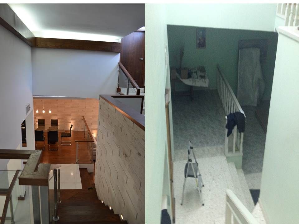 CASA LOMAS DEL SANTUARIO, bouchez arquitectos bouchez arquitectos Modern corridor, hallway & stairs