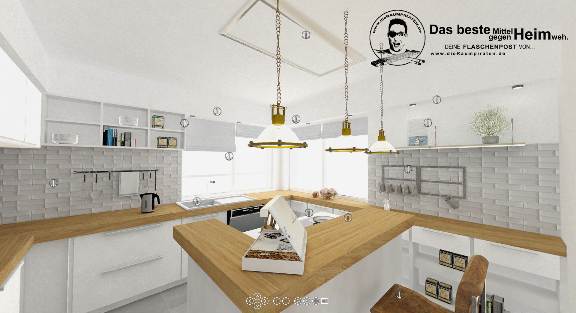 Screenshots unserer 360°-Panos (einige aktuelle Projekte), DIE RAUMPIRATEN® Online Innenarchitektur - egal wo! DIE RAUMPIRATEN® Online Innenarchitektur - egal wo! Modern kitchen