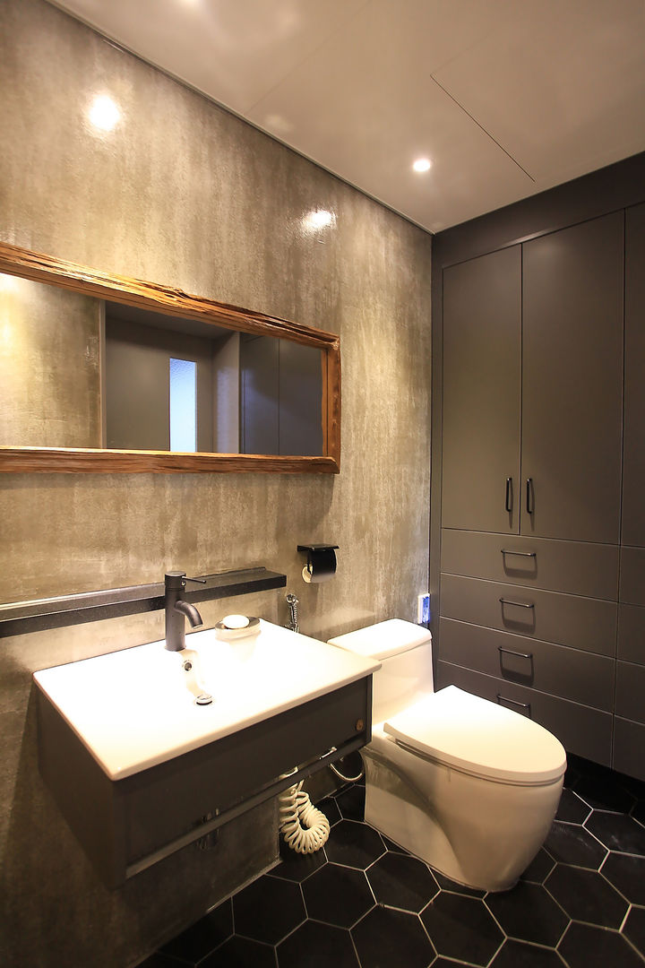 더인 2동, JUNDESIGN JUNDESIGN Baños de estilo moderno