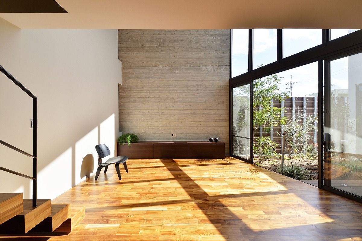 Tk house, 仲間郁代建築設計事務所株式会社（英名：IKUYO NAKAMA ARCHITECT ＆ ASSOCIATES） 仲間郁代建築設計事務所株式会社（英名：IKUYO NAKAMA ARCHITECT ＆ ASSOCIATES） Salas modernas