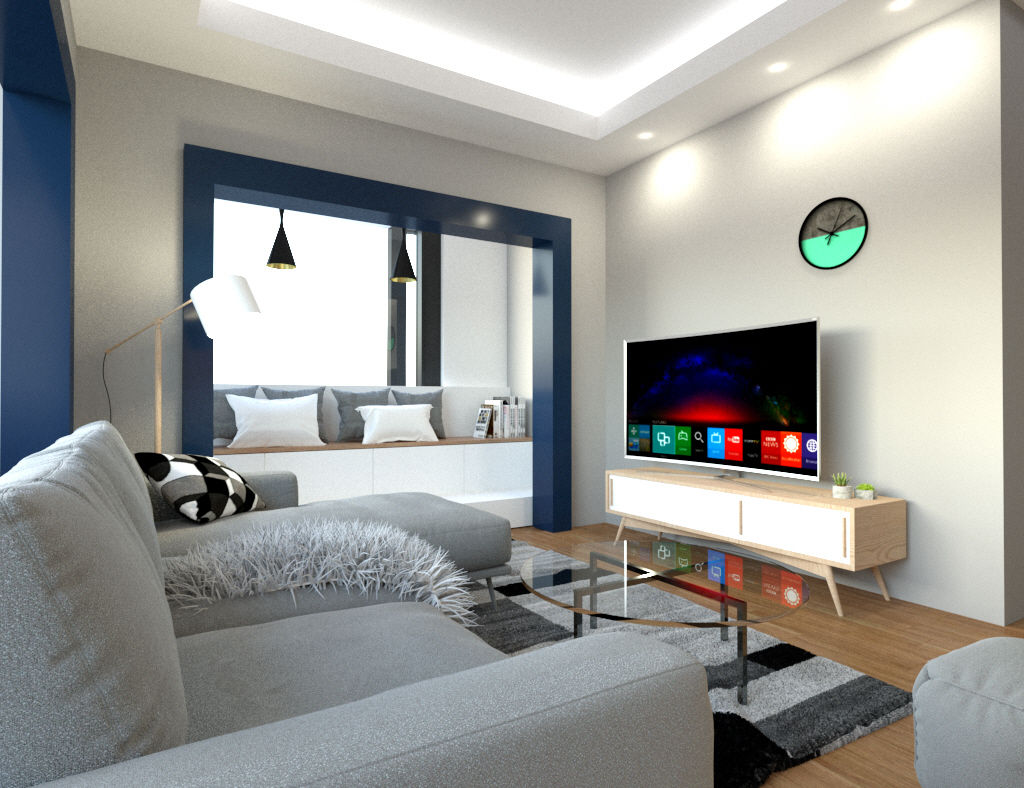 제주도 서귀포시 성산읍 라메종베니 게스트하우스 리모델링공사, 디자인 이업 디자인 이업 Modern living room Solid Wood Multicolored