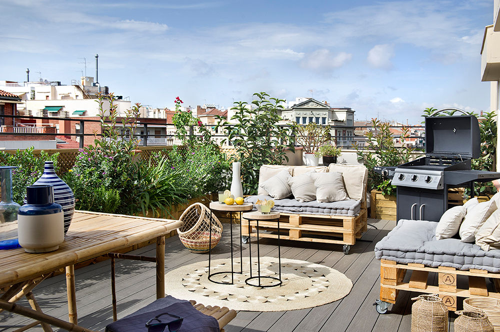 Un templo para la familia terrenal, Egue y Seta Egue y Seta Balcon, Veranda & Terrasse méditerranéens