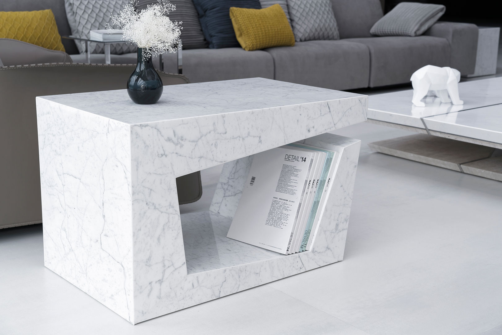 nestho table 03 Nestho studio Modern Living Room Marble Side tables & trays