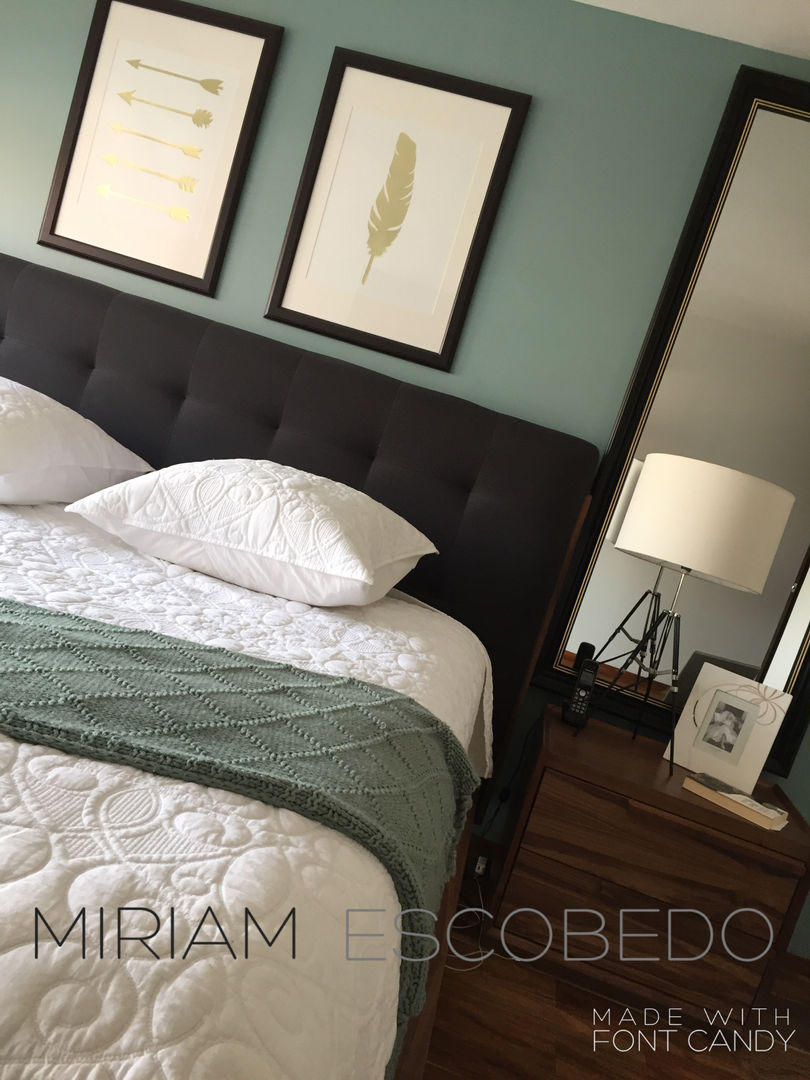 Depto. Revolución, MIRIAM ESCOBEDO INTERIORISTA MIRIAM ESCOBEDO INTERIORISTA Modern style bedroom