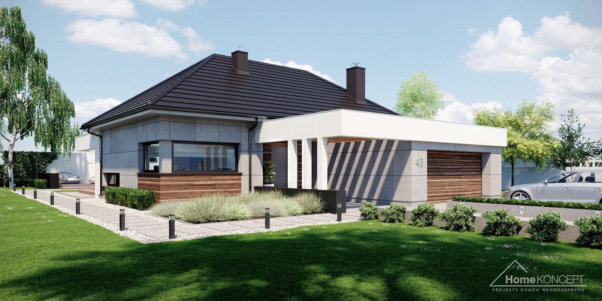 modern von HOMEKONCEPT | Projekty Domów Nowoczesnych, Modern