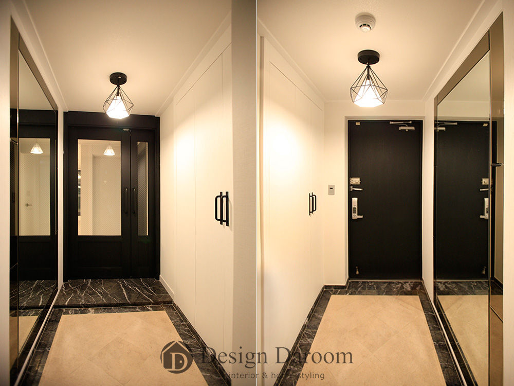 수유 두산위브 아파트 34py, Design Daroom 디자인다룸 Design Daroom 디자인다룸 Classic corridor, hallway & stairs