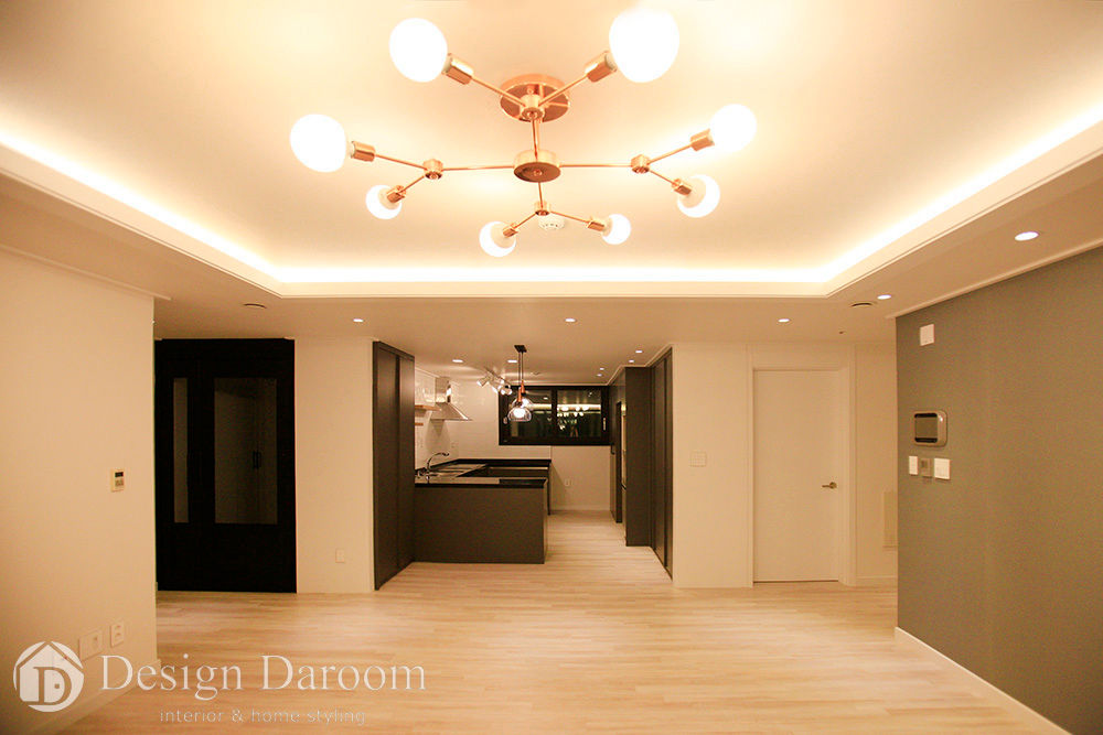 수유 두산위브 아파트 34py, Design Daroom 디자인다룸 Design Daroom 디자인다룸 Salones clásicos