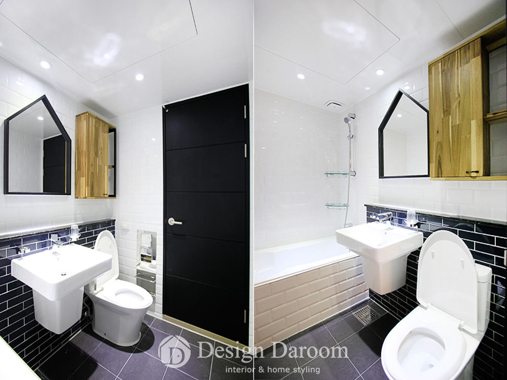 수유 두산위브 아파트 34py, Design Daroom 디자인다룸 Design Daroom 디자인다룸 Baños de estilo clásico