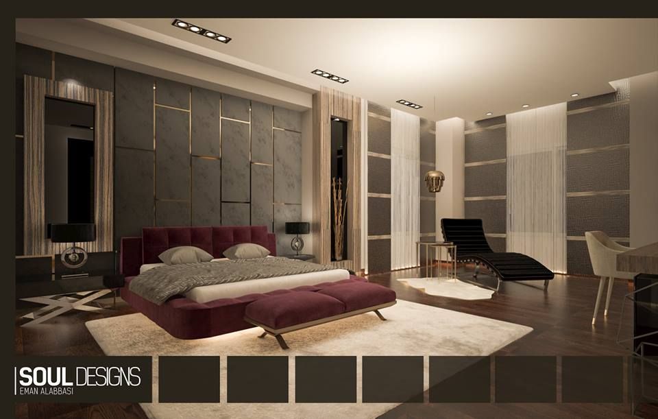 elegant & chic bedroom Soul Designs غرفة نوم جرانيت