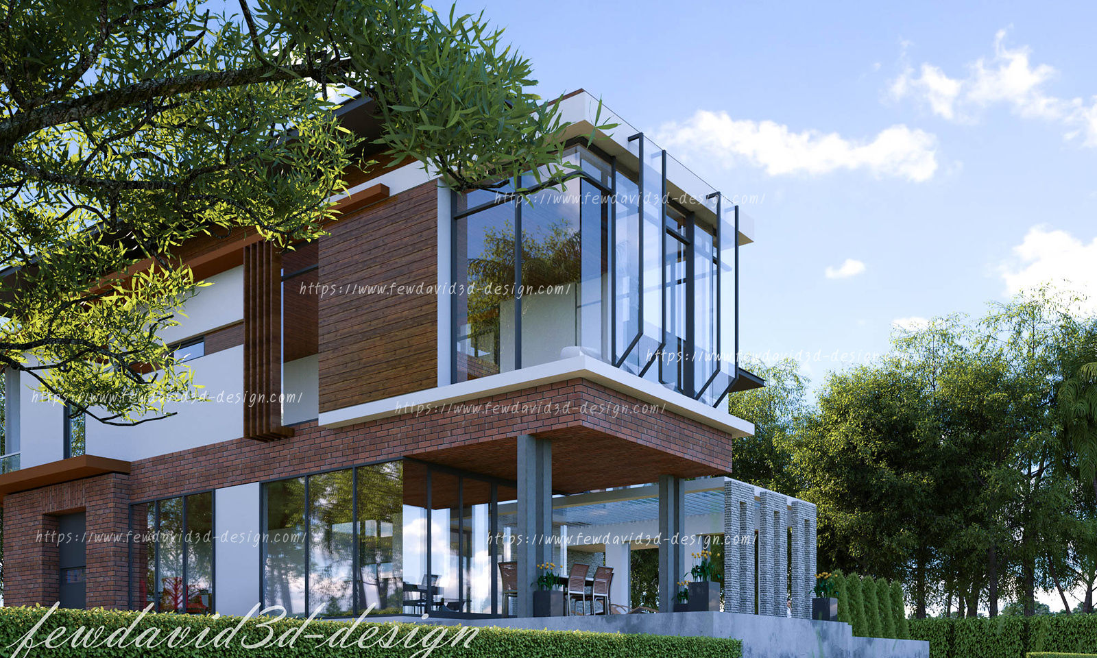 บ้านพักอาศัย 2ชั้น คุณ วีรยุทธฯ อ.แก่งกระจาน จ.เพชรบุรี, fewdavid3d-design fewdavid3d-design Дома на одну семью