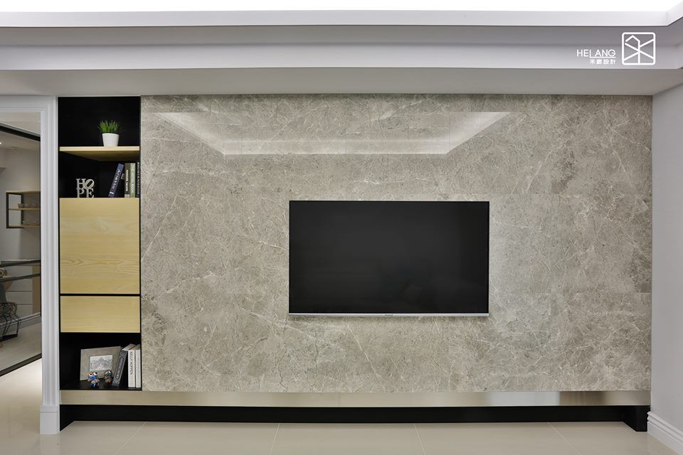 電視牆 禾廊室內設計 Living room Marble