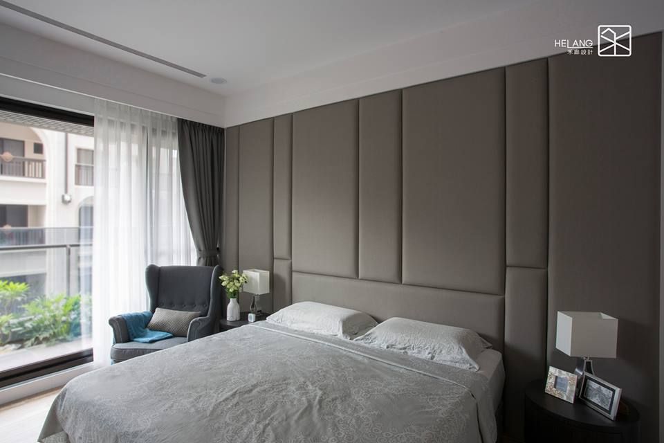 床頭繃布 禾廊室內設計 臥室 床頭繃布,主臥,布織品