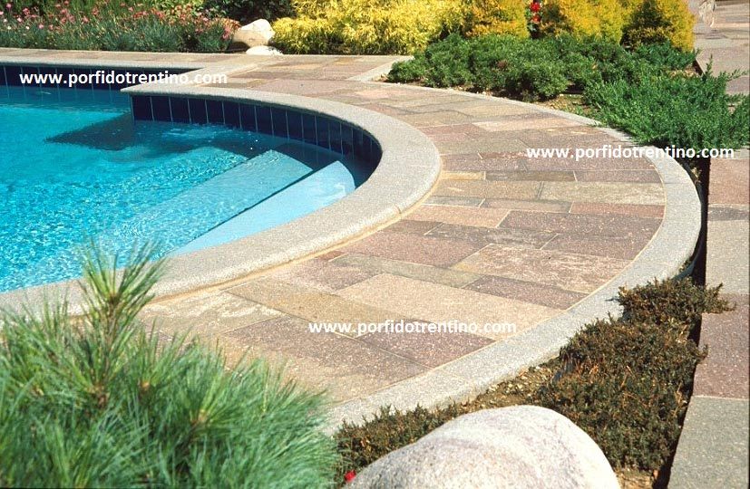 BORDI PISCINA, FONTANE, LAVANDINI, PORFIDO TRENTINO SRL PORFIDO TRENTINO SRL Gartenpool Stein