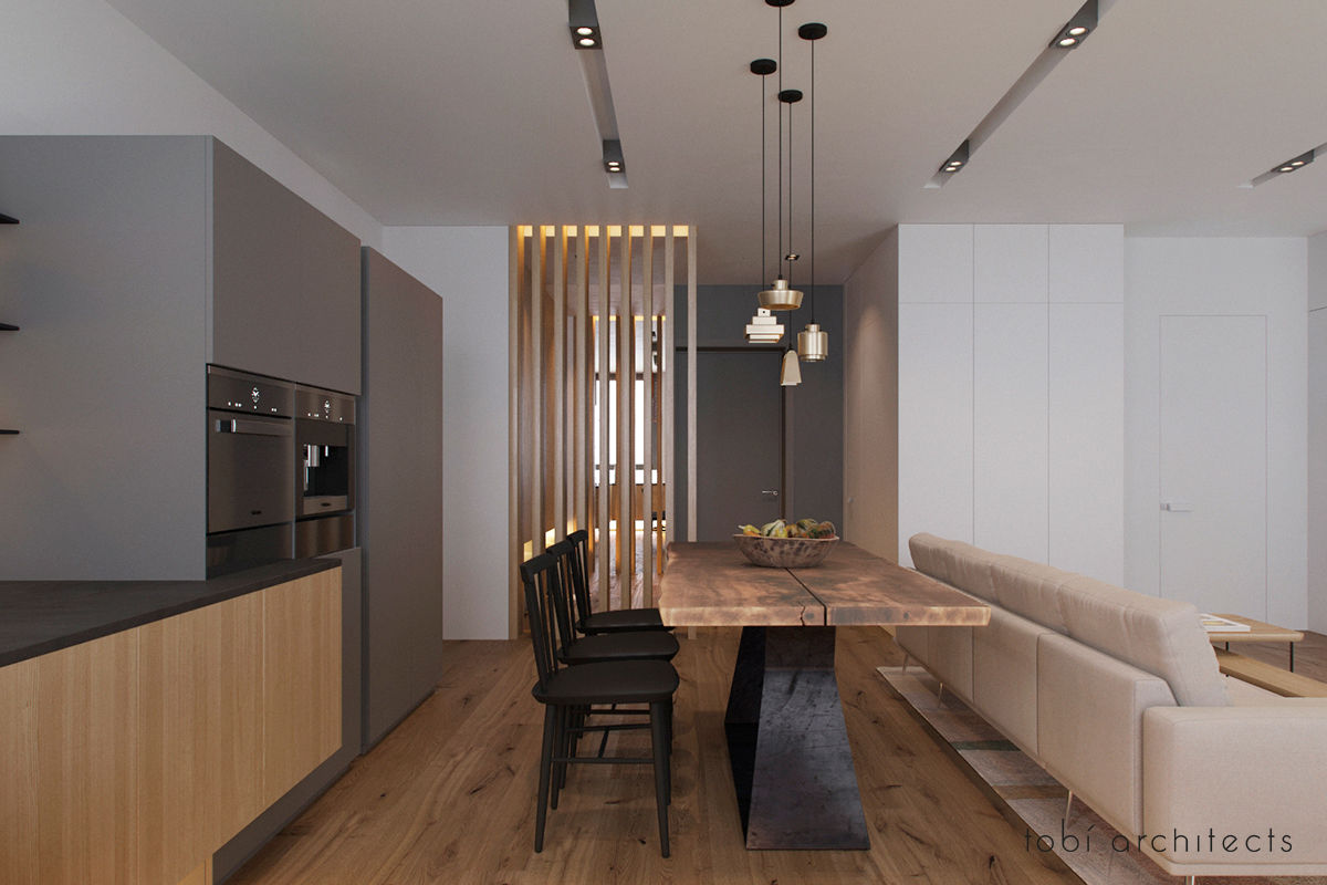 LOOKING AT DNIPRO, Tobi Architects Tobi Architects Kitchen