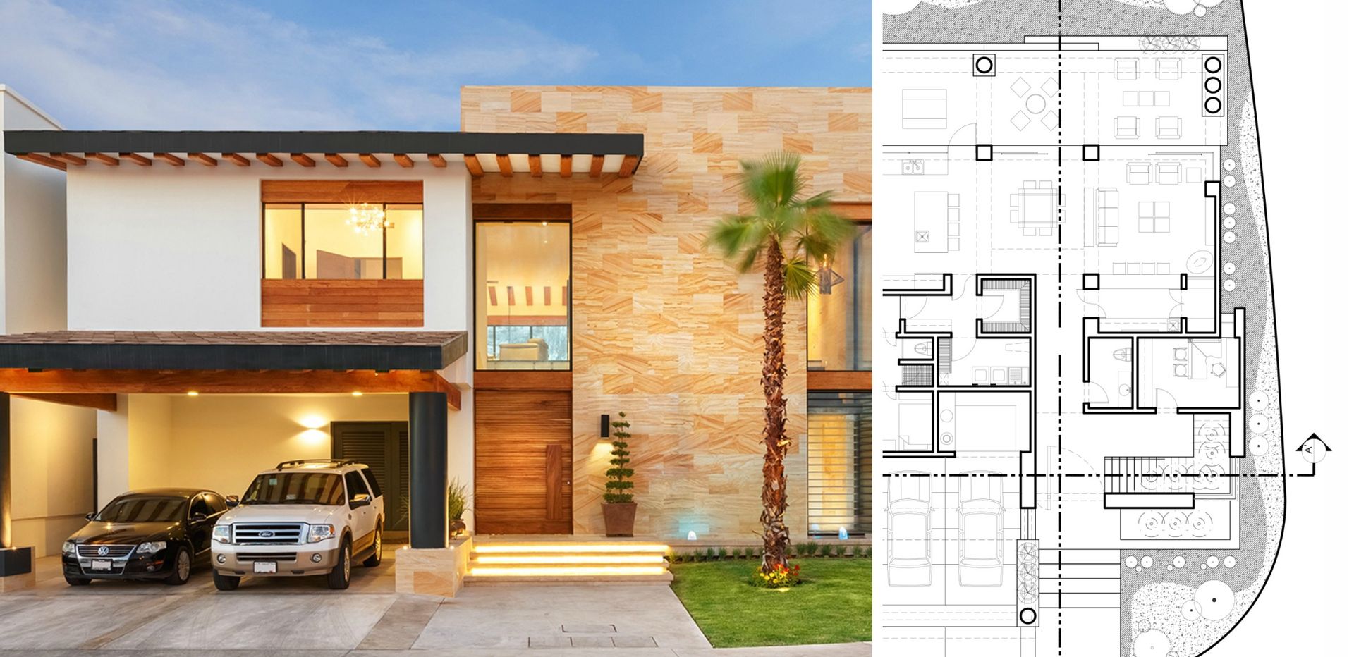 5 casas modernas con sus planos que te inspirarán a diseñar la tuya