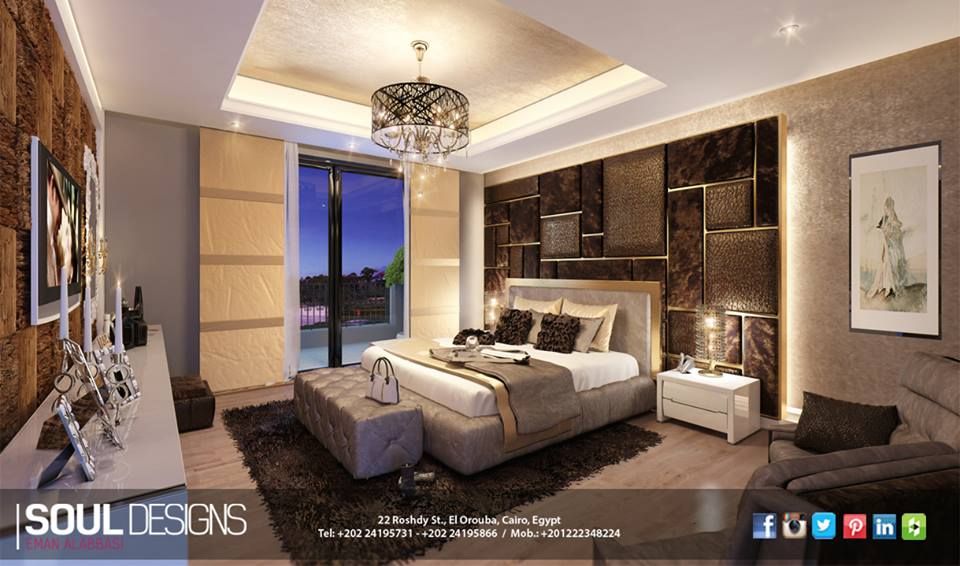 elegant & chic bedroom Soul Designs Modern Bedroom