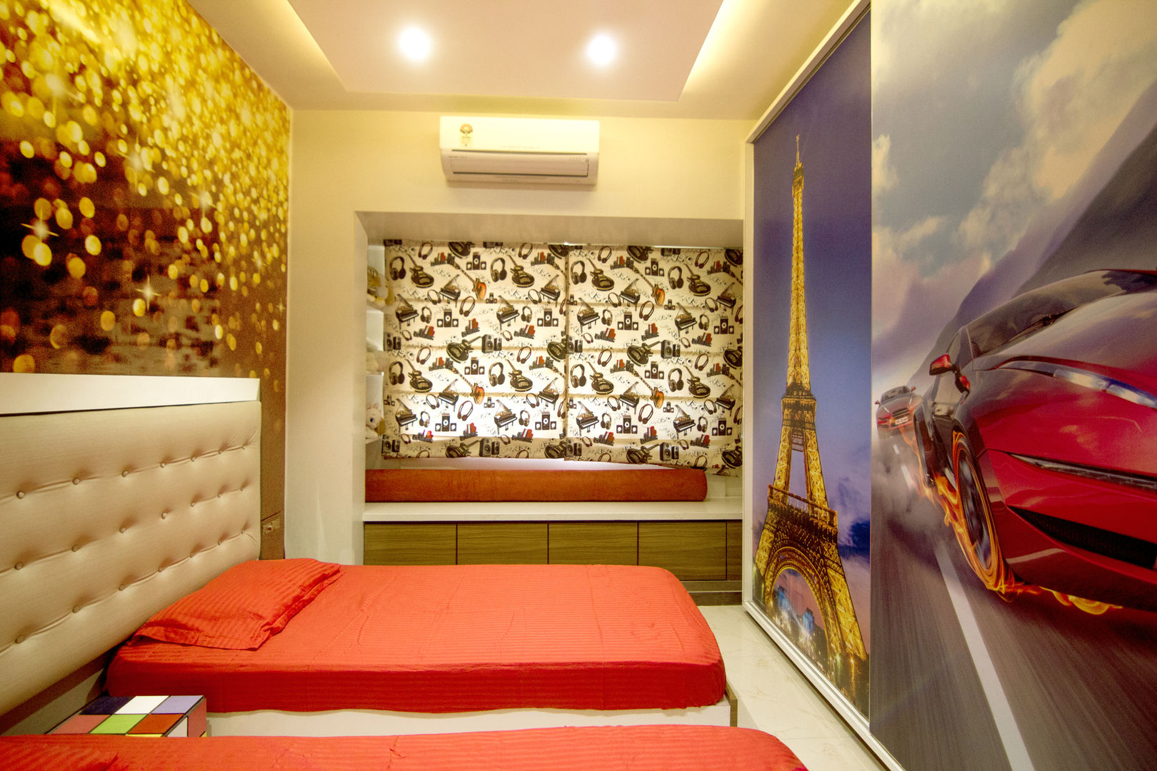 Kids Bedroom A Design Studio Modern style bedroom Silver/Gold