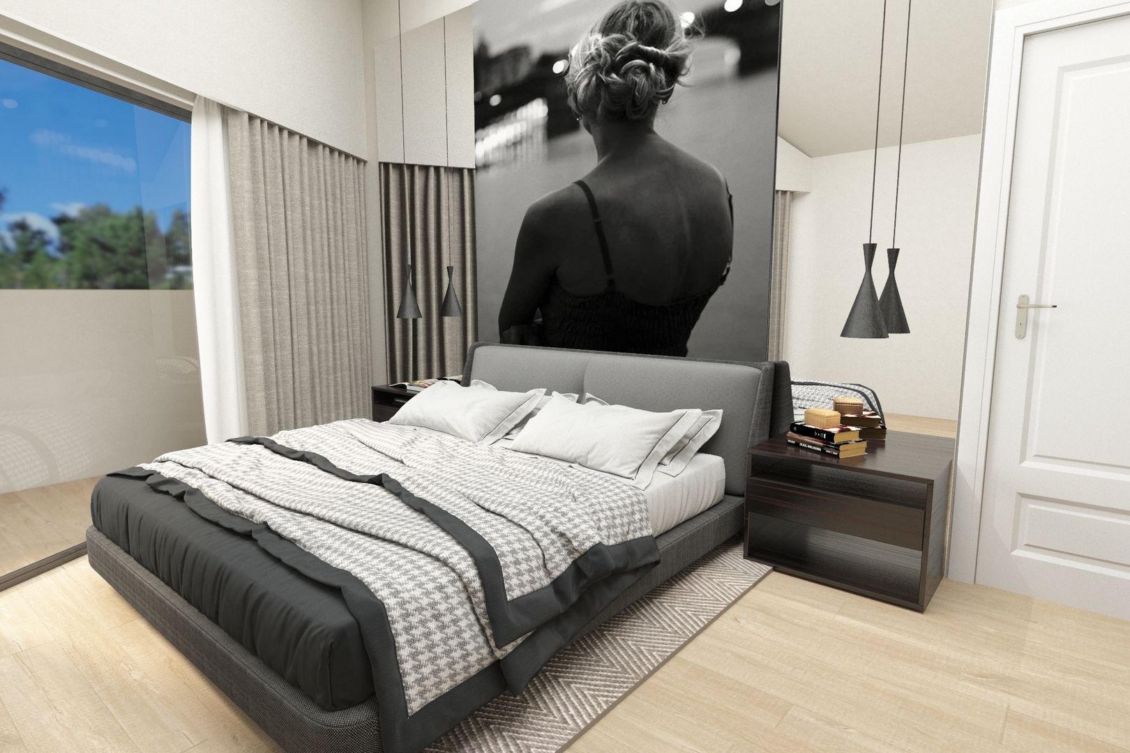 Main Suite No Place Like Home ® Quartos modernos Suite,grey,photo,suspended lamp