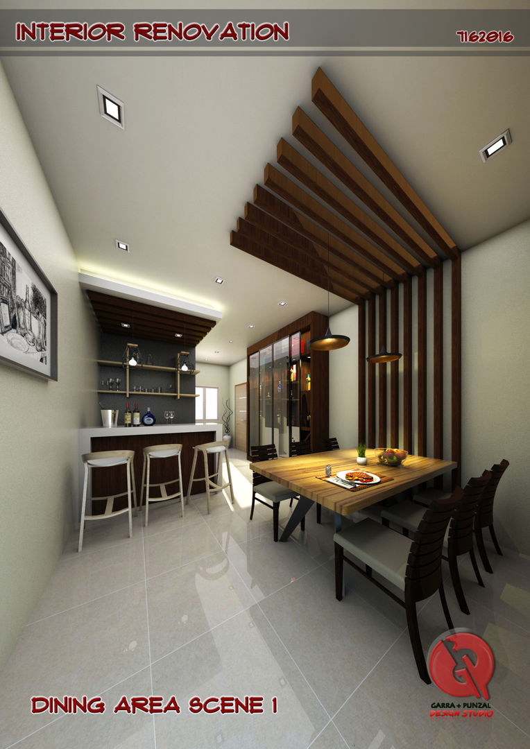 1-Bedroom Interior Design, Garra + Punzal Architects Garra + Punzal Architects Modern dining room