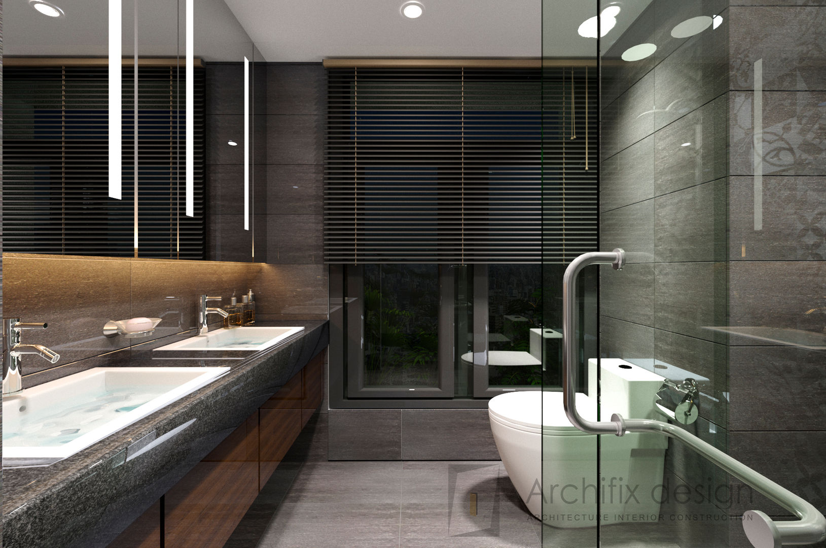 Cải tạo căn hộ Duplex -Lam Sơn - Tân Bình, Công Ty TNHH Archifix Design Công Ty TNHH Archifix Design Phòng tắm phong cách hiện đại