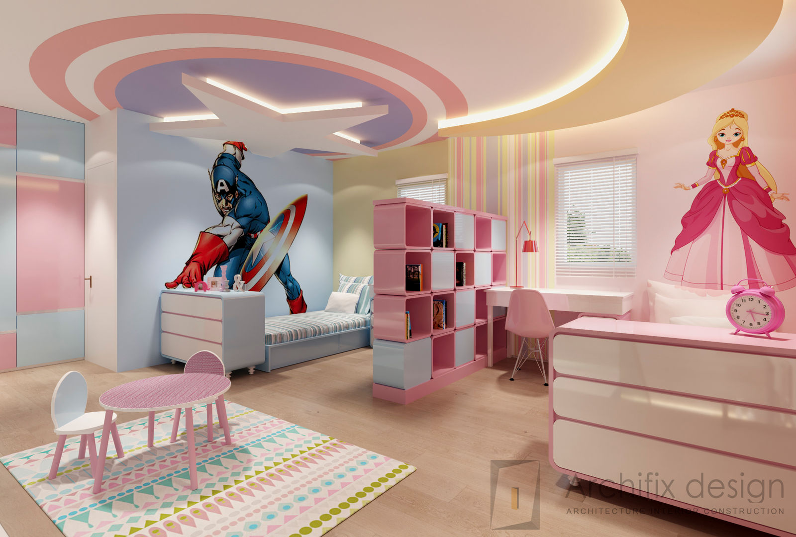 Cải tạo căn hộ Duplex -Lam Sơn - Tân Bình, Công Ty TNHH Archifix Design Công Ty TNHH Archifix Design Phòng ngủ của trẻ em