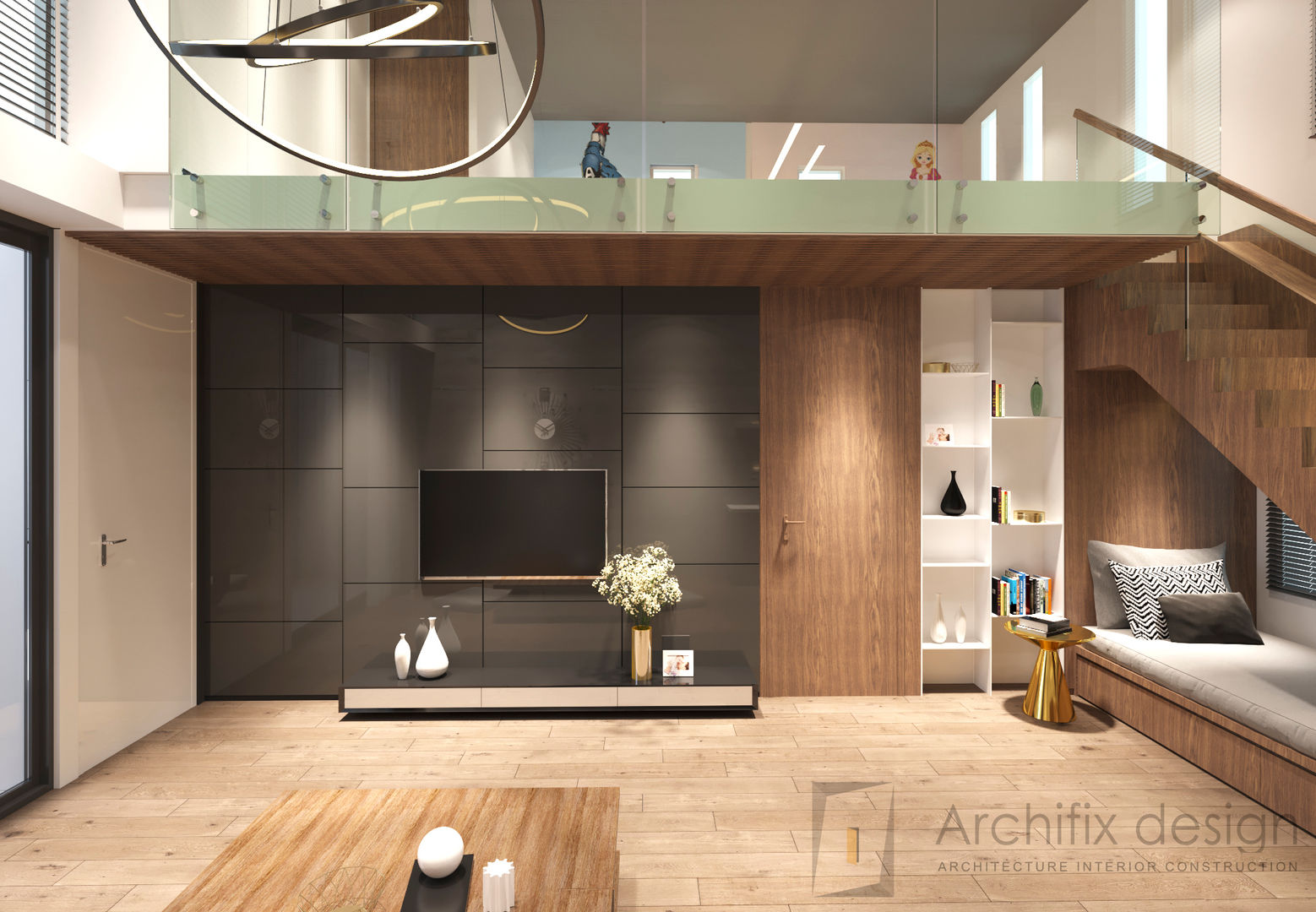 Cải tạo căn hộ Duplex -Lam Sơn - Tân Bình, Công Ty TNHH Archifix Design Công Ty TNHH Archifix Design Livings de estilo moderno