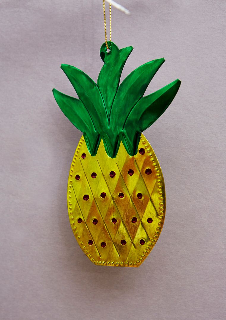 Mexican Pineapple Christmas Decoration Deja Ooh Tropische Wohnzimmer Metall Accessoires und Dekoration