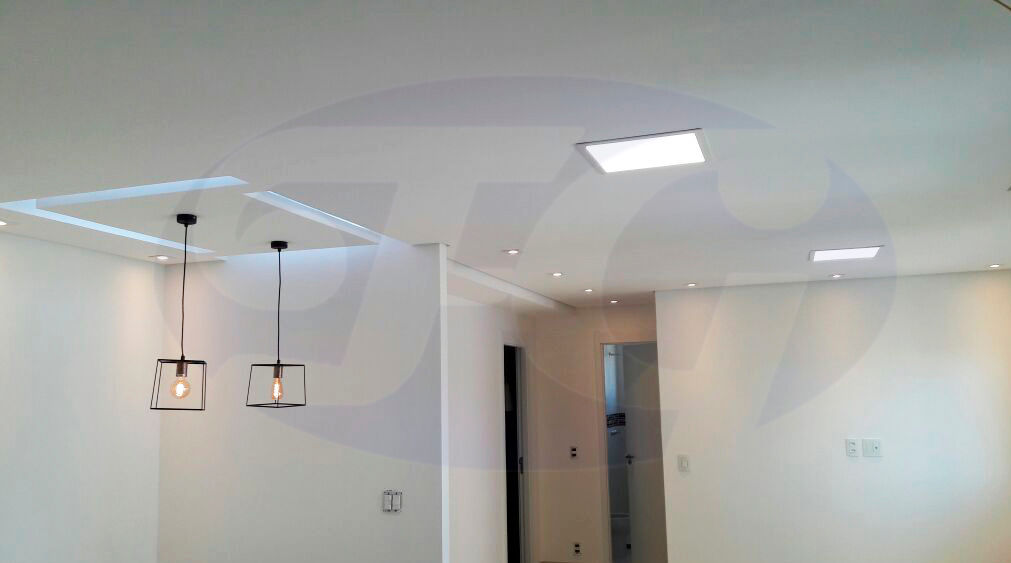 Gesso e Drywall com acabamento e iluminção, FG Gesso e Drywall FG Gesso e Drywall Casas de estilo moderno Accesorios y decoración