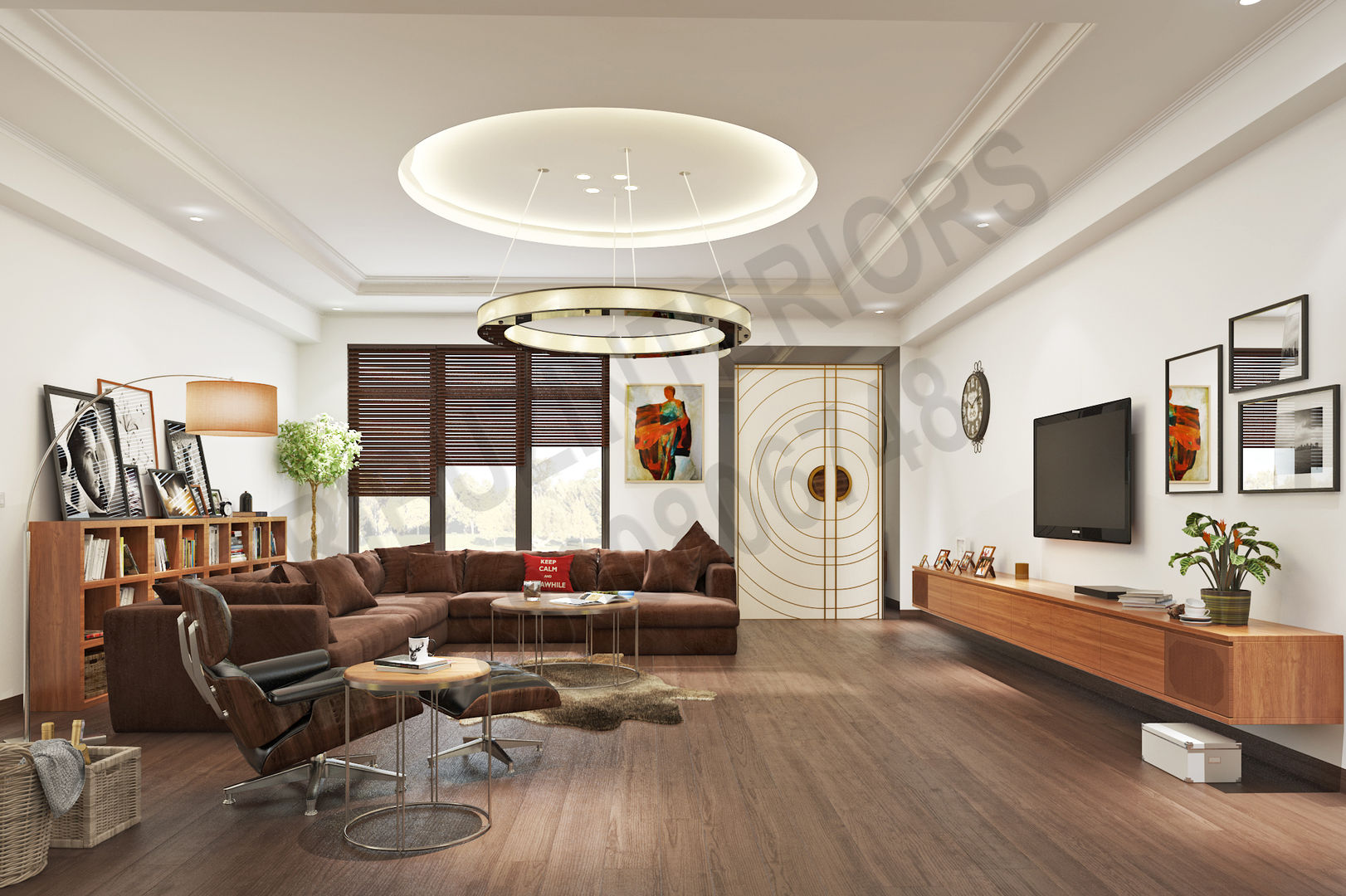 South City , Tribuz Interiors Pvt. Ltd. Tribuz Interiors Pvt. Ltd. モダンデザインの リビング