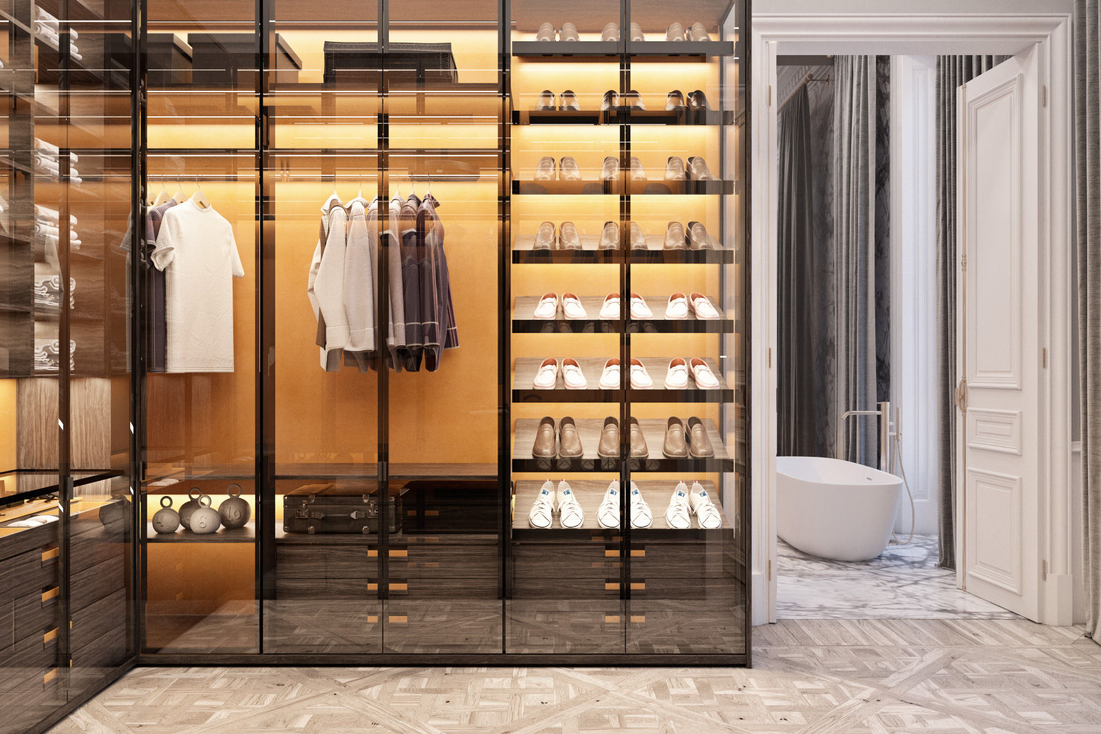 Просторные апартаменты на берегу Сены., Виталий Юров Виталий Юров Classic style dressing room