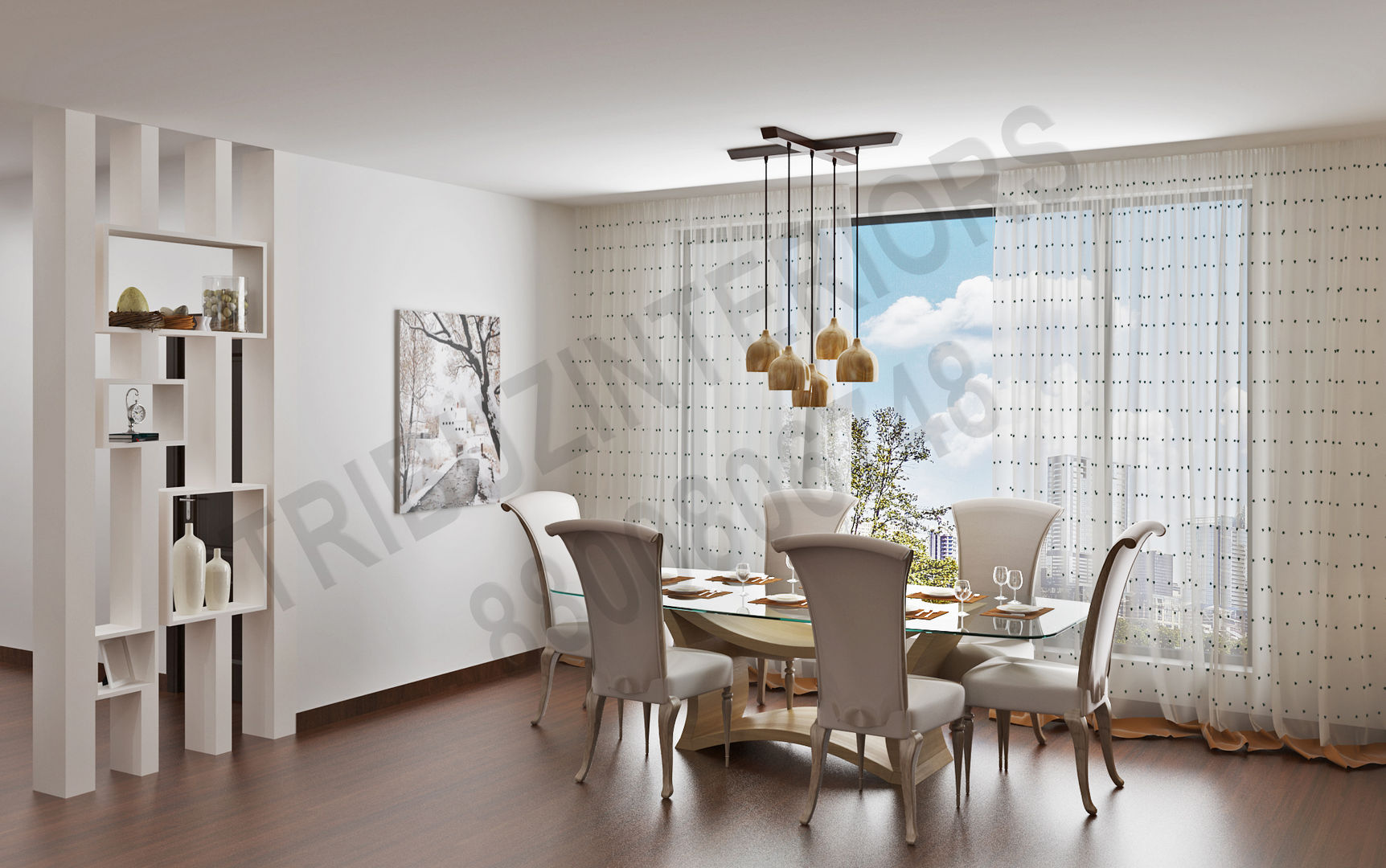 JP greens, Tribuz Interiors Pvt. Ltd. Tribuz Interiors Pvt. Ltd. Modern dining room