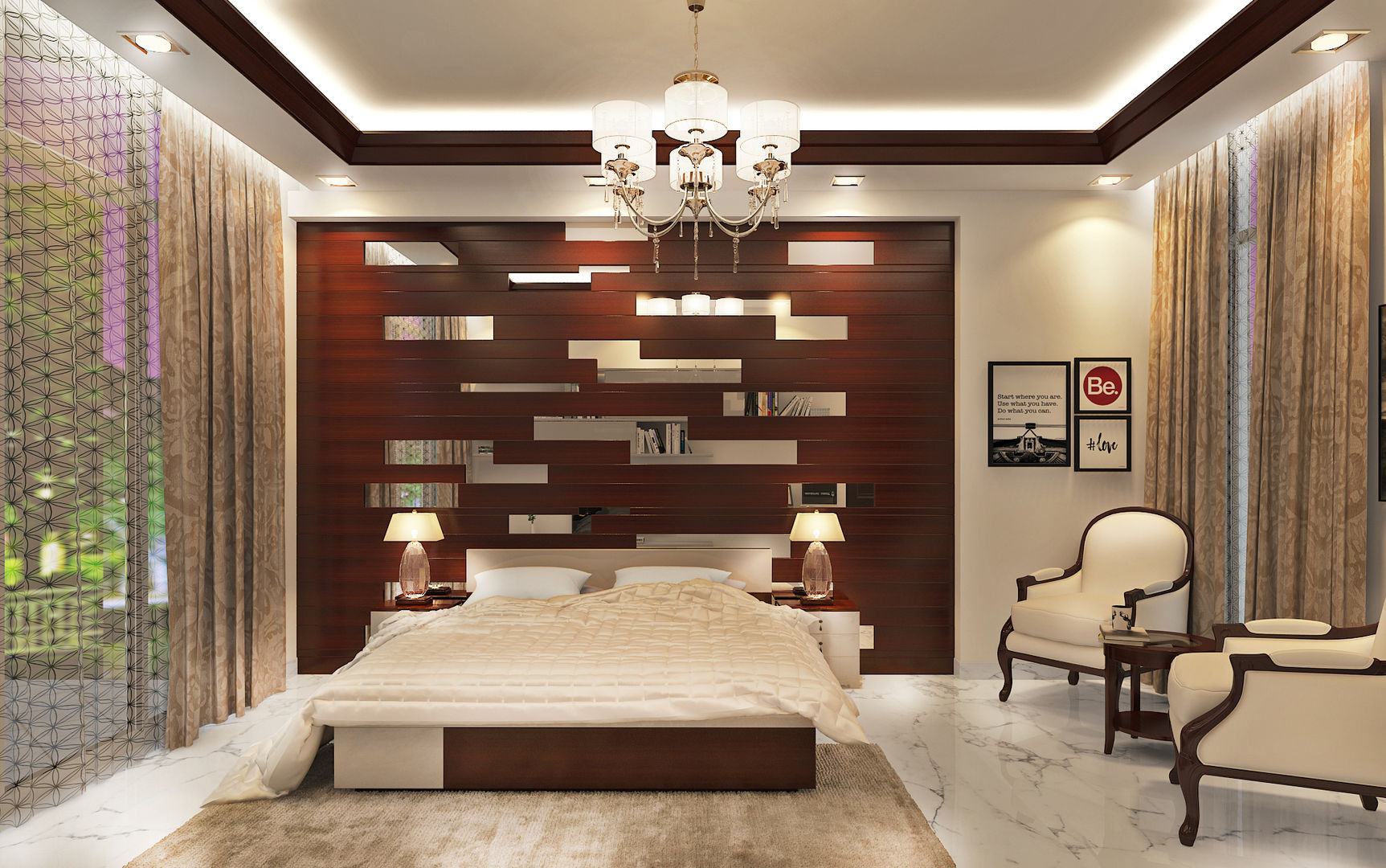 Essel Tower, Tribuz Interiors Pvt. Ltd. Tribuz Interiors Pvt. Ltd. Modern style bedroom