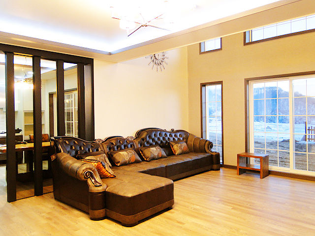 세종시 청벽마을 45평형 ALC친환경 리모델링, W-HOUSE W-HOUSE Modern living room Limestone