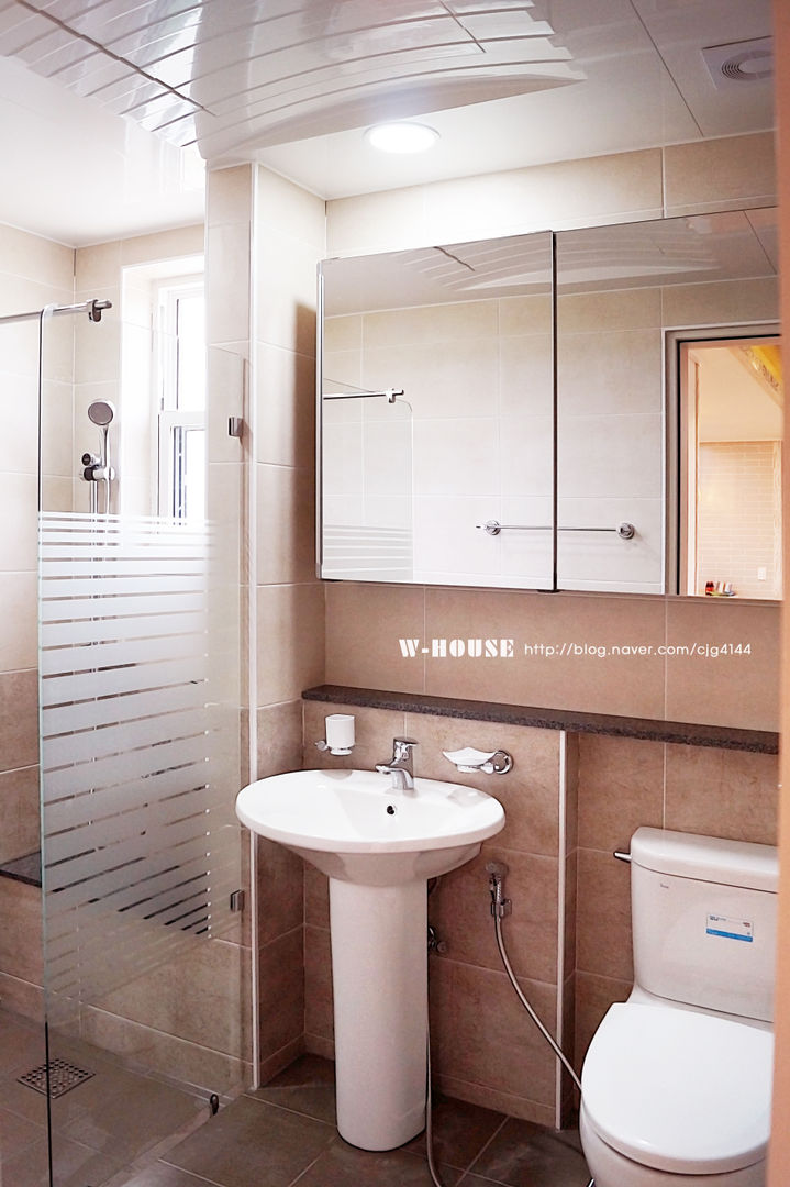 서천 8호 35평형 ALC전원주택, W-HOUSE W-HOUSE Modern bathroom Tiles