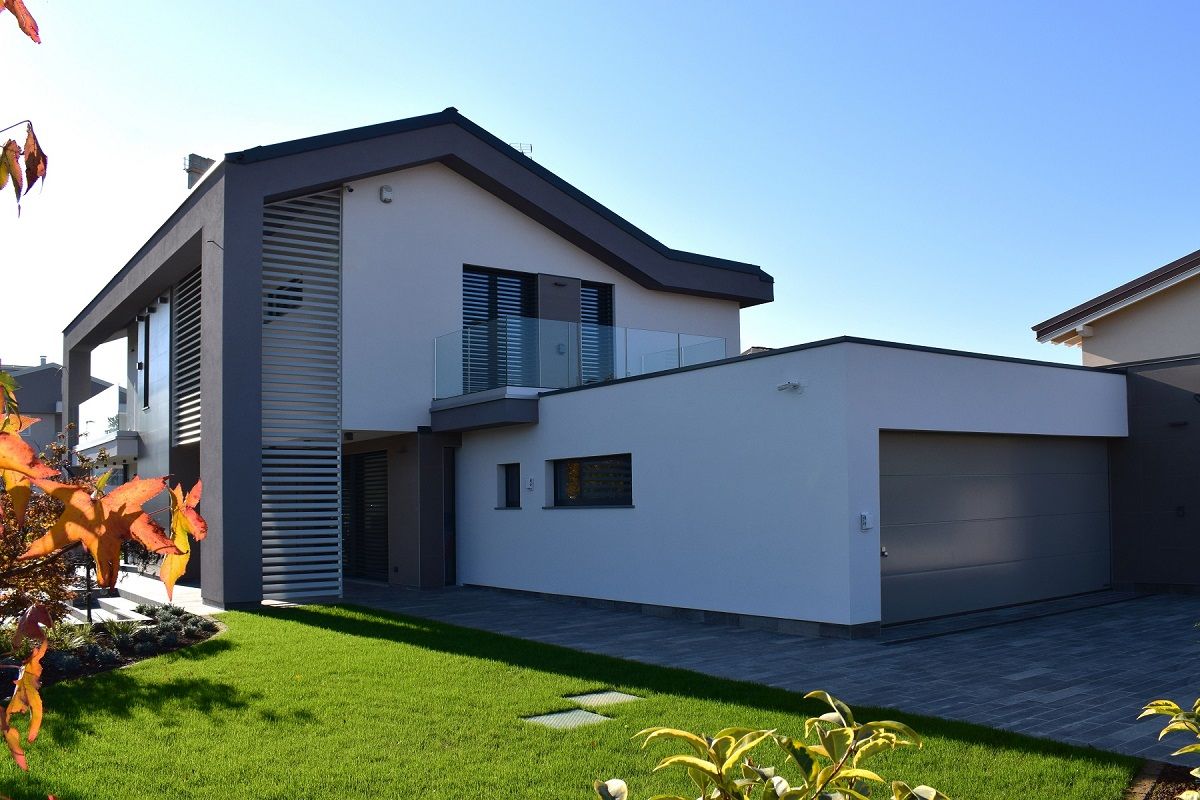 Villa moderna in legno a Treviglio (BG), Marlegno Marlegno Estancias Madera Acabado en madera